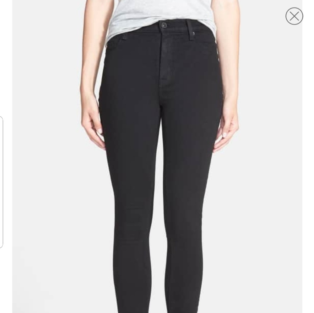 Hudson Barbara High Waisted Skinny Jean's Black